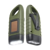 Linterna Solar de Emergencia, LED con Manivela